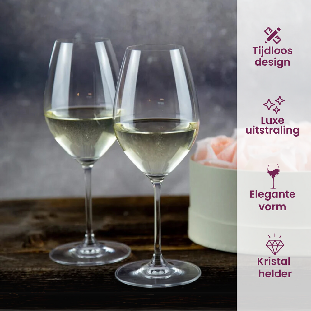 Riedel Weißweingläser Vinum - Viognier / Chardonnay - 350 ml - Zahle 6 und bekomme 8