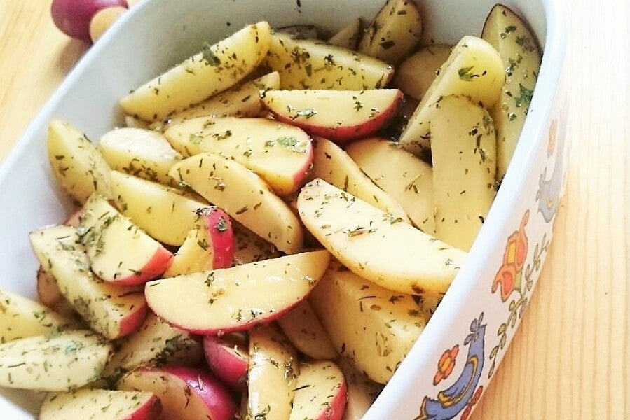 Knusprige Drillinge mit Knoblauch und Rosmarin aus dem Ofen