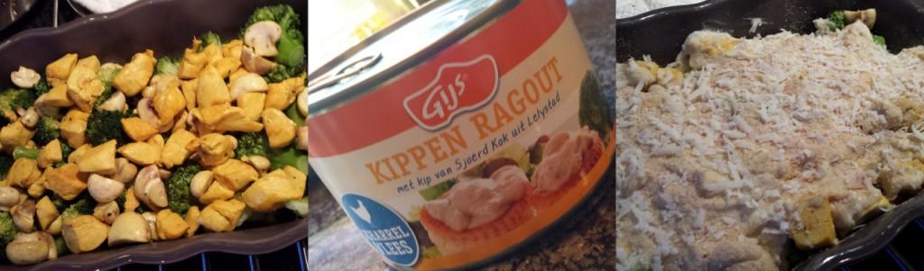 Ein einfacher und nahrhafter Auflauf mit Hähnchen, Brokkoli und einer cremigen Ragout-Sauce