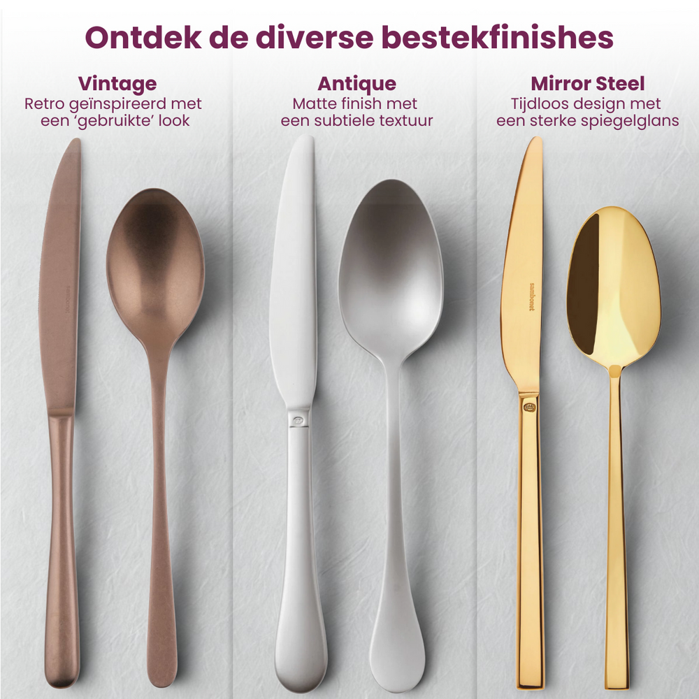 Sambonet Besteckset Taste - Antique Champagne - 24-teilig / 6 Personen
