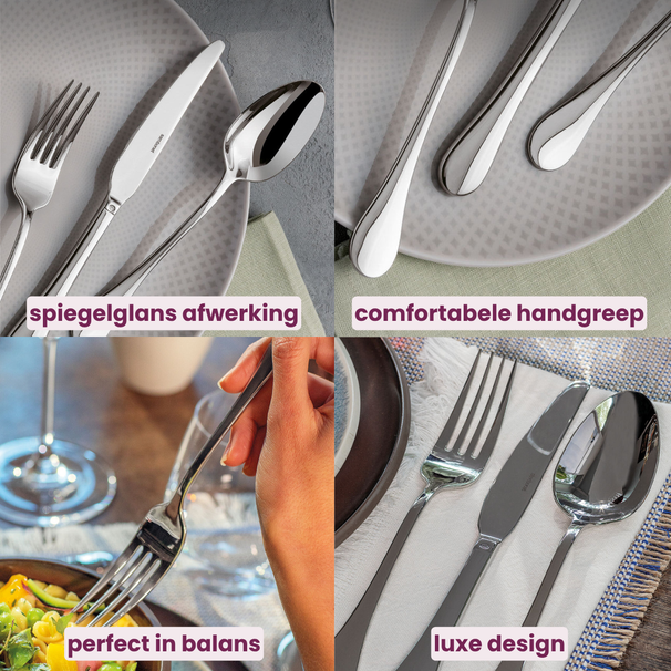 Sambonet Besteckset Bloom - Edelstahl - Monoblock - 36-teilig / 6 Personen