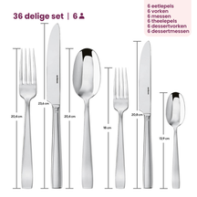 Sambonet Besteckset Flat - Edelstahl - 36-teilig / 6 Personen