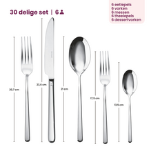 Sambonet Besteckset Linear - Champagne - 30-teilig / 6 Personen