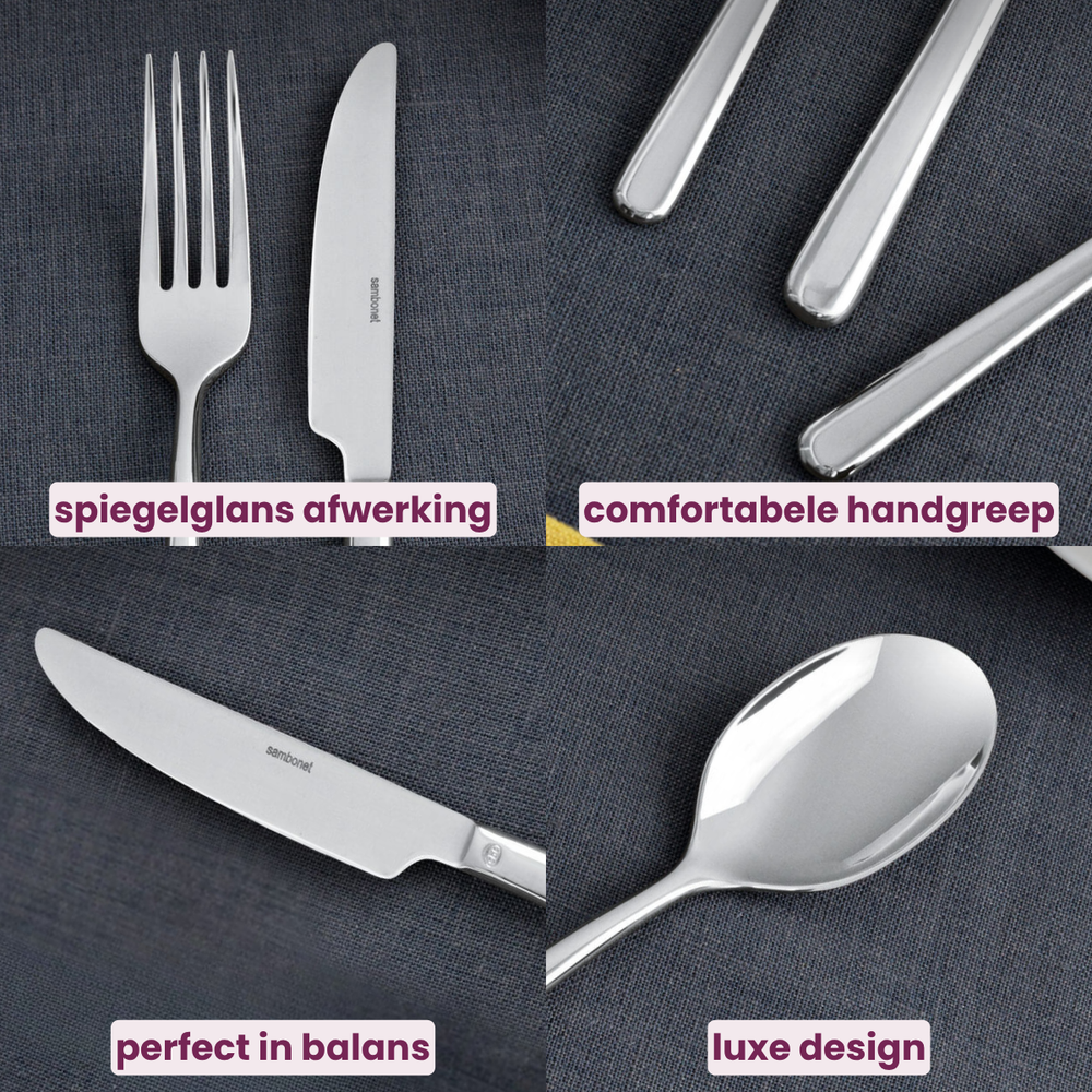 Sambonet Besteckset Linear - Champagne - 30-teilig / 6 Personen
