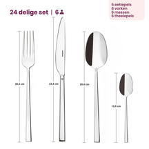 Sambonet Besteckset Rock - Antique Champagne - 24-teilig / 6 Personen