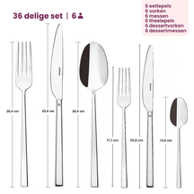 Sambonet Besteckset Rock - Antique Champagne - 36-teilig / 6 Personen