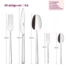 Sambonet Besteckset Rock - Kupfer - 60-teilig / 12 Personen