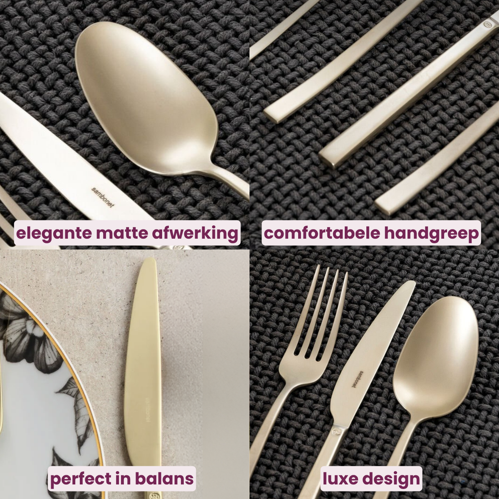 Sambonet Besteckset Rock - Antique Champagne - 24-teilig / 6 Personen