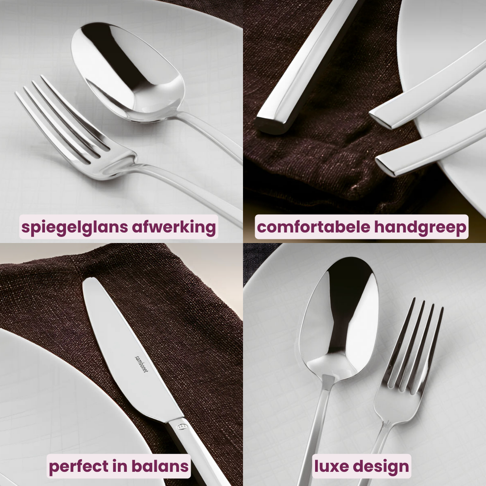 Sambonet Besteckset Rock - Schwarz - 24-teilig / 6 Personen