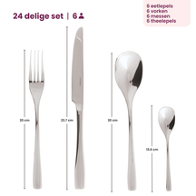 Sambonet Besteckset Sintesi - Edelstahl - 24-teilig / 6 Personen