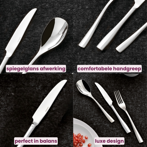Sambonet Besteckset Sintesi - Edelstahl - 24-teilig / 6 Personen
