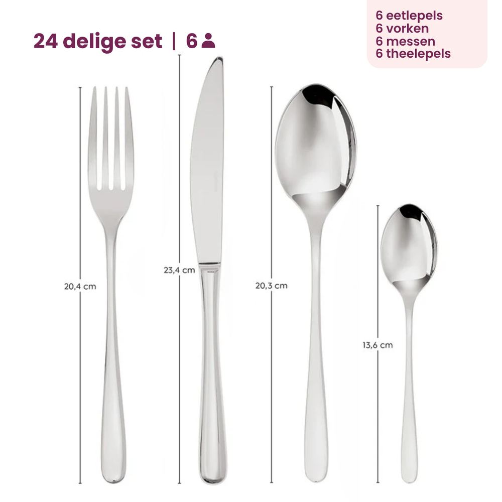 Sambonet Besteckset Taste - Antique Champagne - 24-teilig / 6 Personen