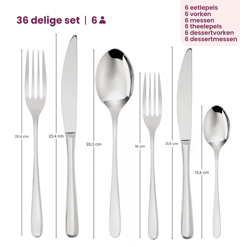 Sambonet Besteckset Taste - Antique Champagne - 36-teilig / 6 Personen