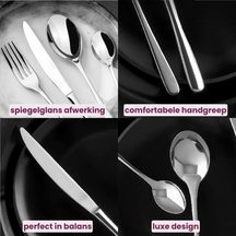 Sambonet Besteckset Taste - Schwarz - 24-teilig / 6 Personen