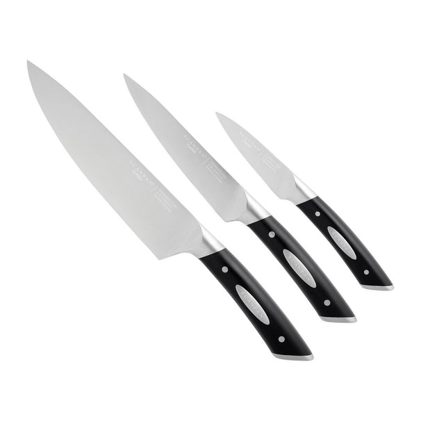 SCANPAN Messerset Classic 3-teilig - Kochmesser, Officemesser & Schälmesser