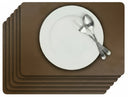 Cosy & Trendy Tischsets Lederlook Bleigrau 43 x 30 cm - 6 Stück