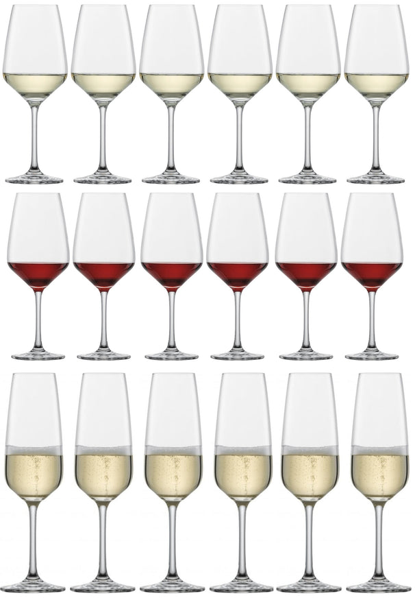 Schott Zwiesel Weinglas-Set (Sektgläser, Weißweingläser & Rotweingläser) Tulip 18-teilig