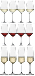 Schott Zwiesel Weingläser-Set Tulip 12-teilig - Rotweingläser, Weißweingläser & Sektgläser