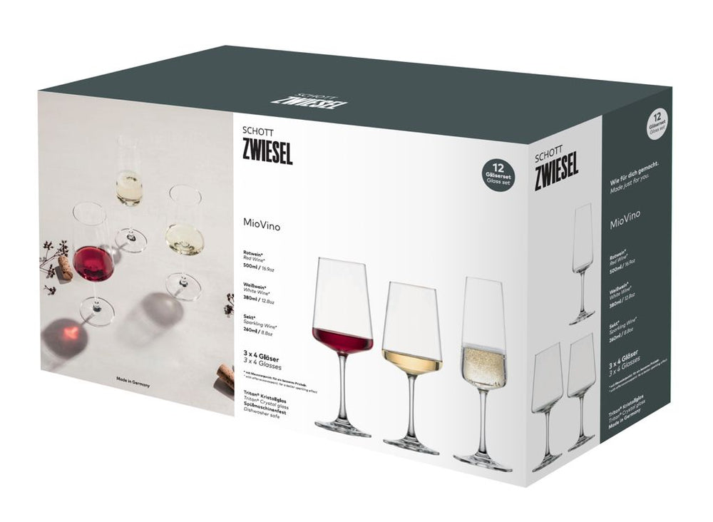 Schott Zwiesel Rote, Weiße und Champagnergläser MioVino - 12-teilig