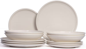 Villeroy & Boch Geschirrset Artesano Original 12-teilig / 4 Personen - 4 Speiseteller, 4 Frühstücksteller und 4 tiefe Teller