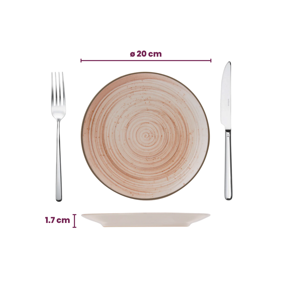 Cosy & Trendy Frühstücksteller / Dessertteller - Sintra Terracotta ø 20 cm - 4 Stück