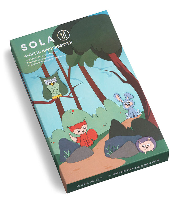 Sola Kinderbesteck Waldtiere - 18/10 Edelstahl - 4-teilig