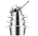 Sola Topfset Diamond 4-teilig – Edelstahl – downdraft-geeignet – Kochtöpfe Ø 16, 18, 20 cm & Stieltopf Ø 16 cm – geeignet für alle Herdarten