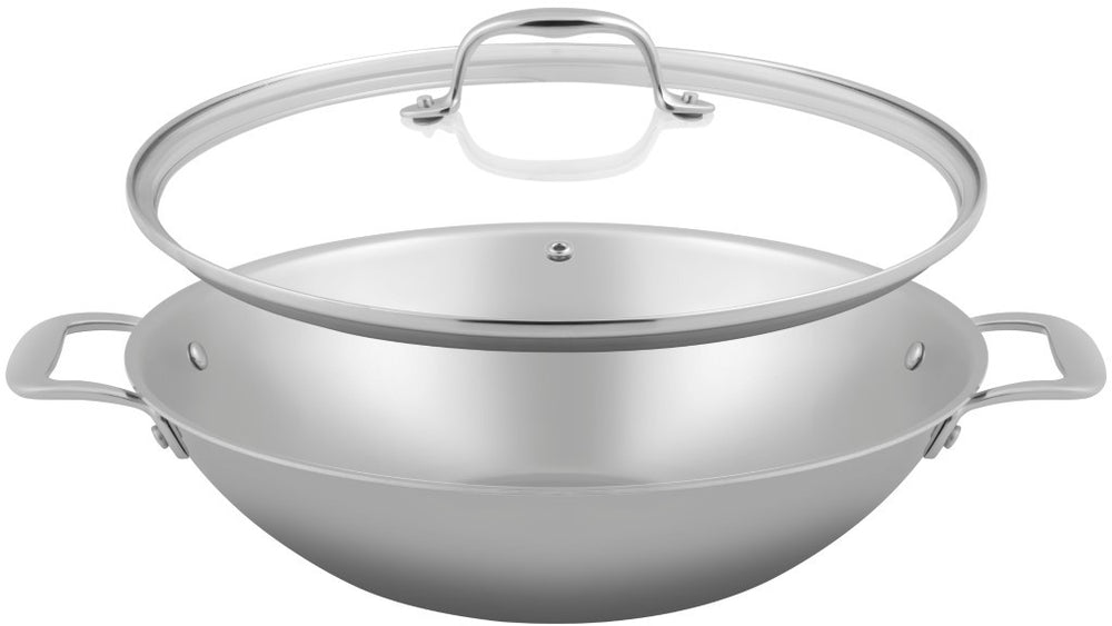 Sola Wokpfanne mit Deckel Green Cooking Ø 32 cm – ohne Antihaftbeschichtung – geeignet für alle Wärmequellen