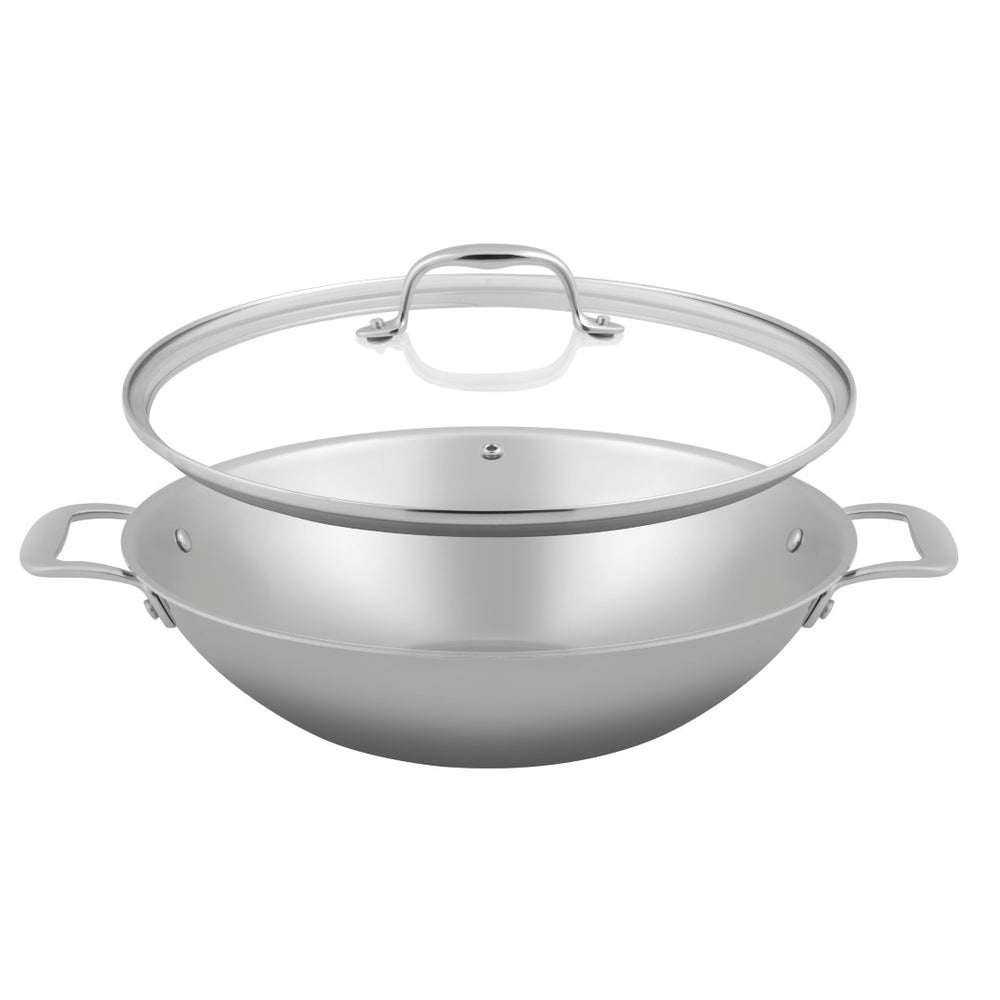 Sola Wokpfanne mit Deckel Green Cooking Ø 32 cm – ohne Antihaftbeschichtung – geeignet für alle Wärmequellen