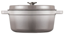 Sola Bräter mit Deckel Gusseisen - Grau - ø 28 cm / 5 Liter - Emaillierte Antihaftbeschichtung