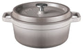 Sola Bräter mit Deckel Gusseisen - Grau - ø 28 cm / 5 Liter - Emaillierte Antihaftbeschichtung