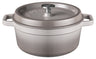 Sola Bräter mit Deckel Gusseisen - Grau - ø 24 cm / 3.2 Liter - Emaillierte Antihaftbeschichtung