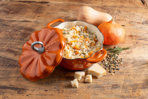 Sola Bräter Kürbis Orange - Gusseisen - ø 24 cm / 2,8 Liter - emaillierte Antihaftbeschichtung