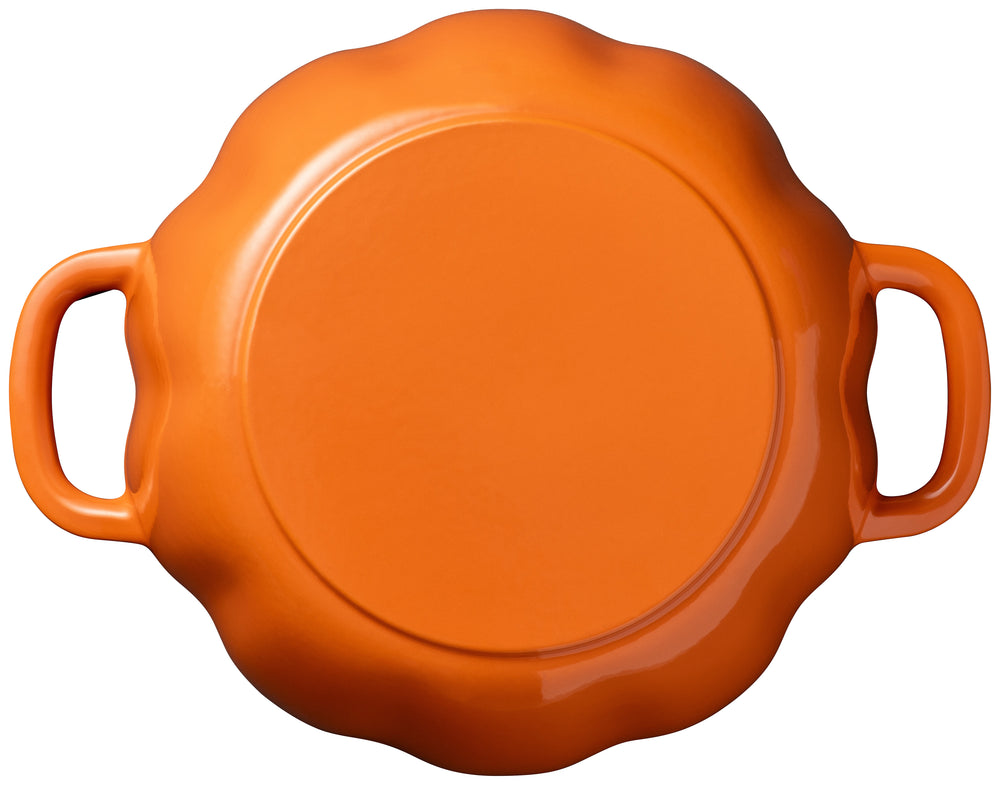 Sola Bräter Kürbis Orange - Gusseisen - ø 24 cm / 2,8 Liter - emaillierte Antihaftbeschichtung