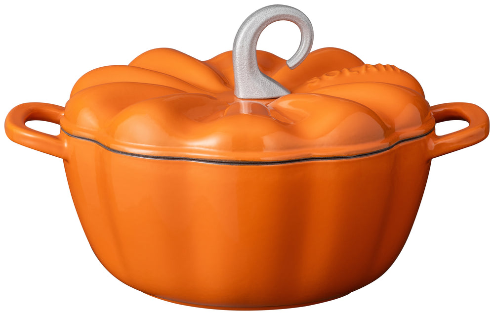 Sola Bräter Kürbis Orange - Gusseisen - ø 24 cm / 2,8 Liter - emaillierte Antihaftbeschichtung