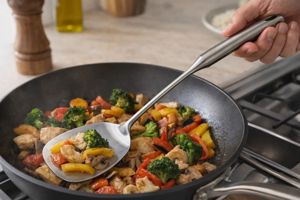 Cookinglife Spatelset ProLine RVS - Küchenset - 5-teilig - Pfannenwender, Spatel, Spaghettilöffel, Suppenlöffel & Schaumkelle