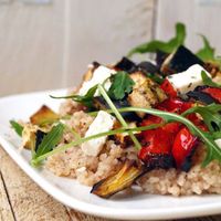 Eine köstliche vegetarische Mahlzeit