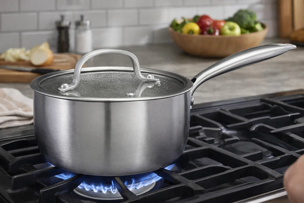Cookinglife Topf mit Glasdeckel Signature Steel - RVS - ø 17,5 cm - geeignet für alle Wärmequellen