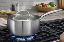 Cookinglife Topf mit Glasdeckel Signature Steel - RVS - ø 17,5 cm - geeignet für alle Wärmequellen