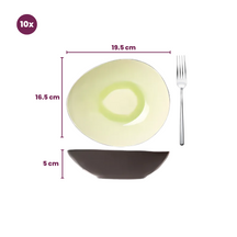 Cosy & Trendy Tiefe Teller Streetfood 19.5 x 16 x 5 cm - 10 Stück