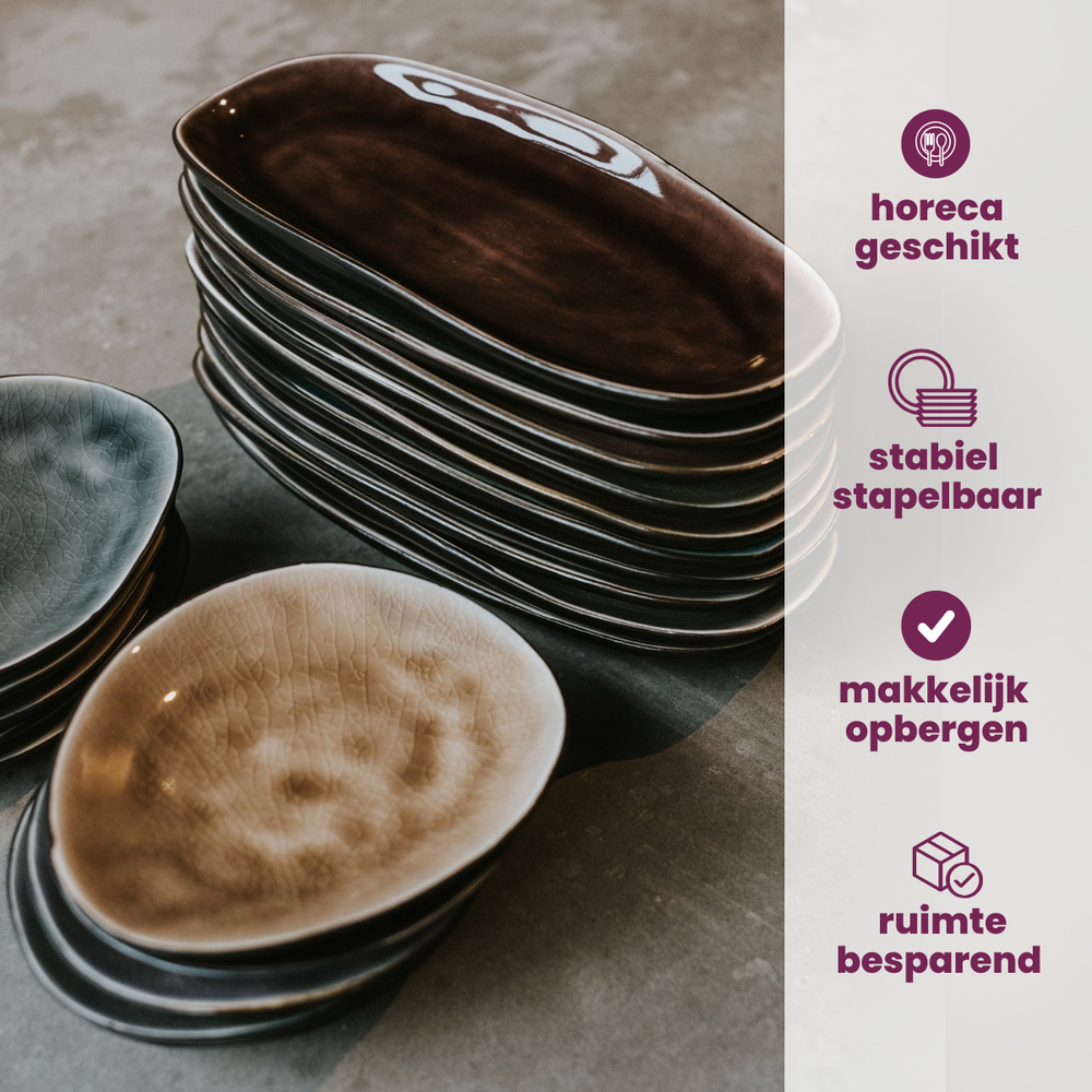 Cosy & Trendy Streetfood-Dinner-Teller 27.5 x 23 cm - 10 Stück