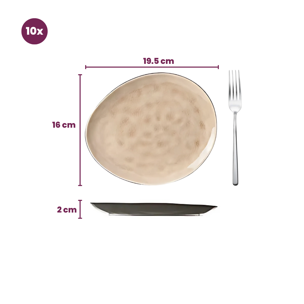 Cosy & Trendy Frühstücksteller Streetfood 19.5 x 16 cm - 10 Stück