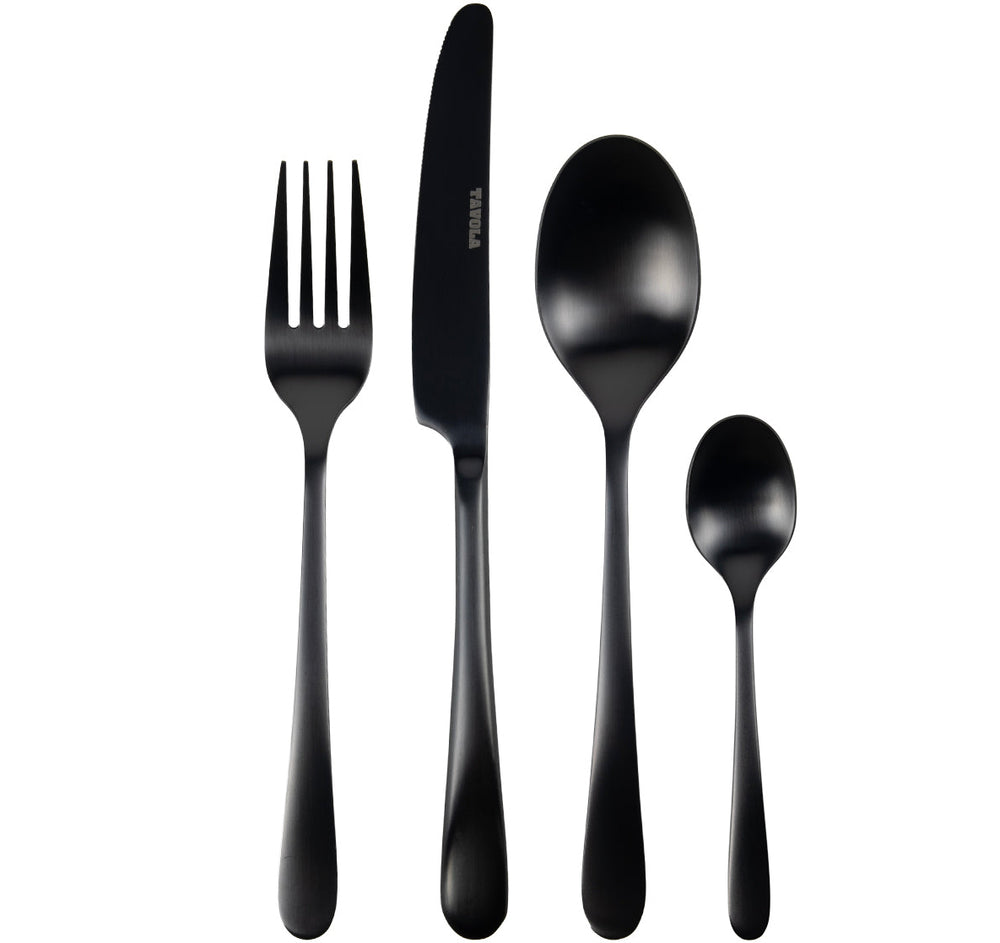 Studio Tavola Besteckset - Schwarz - 16-teilig / 4 Personen