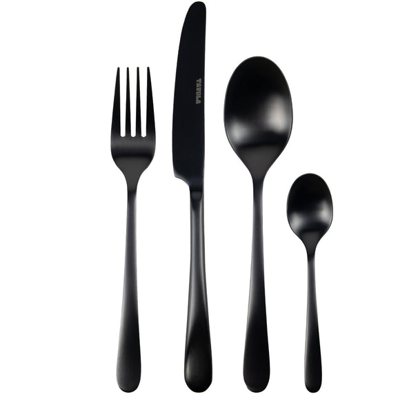 Studio Tavola Besteckset - Schwarz - 16-teilig / 4 Personen