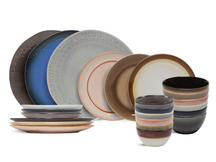 Studio Tavola Geschirrset Earth 24-teilig / 6 Personen - 6 Speiseteller, 6 Frühstücksteller, 6 Schalen und 6 kleine Schalen