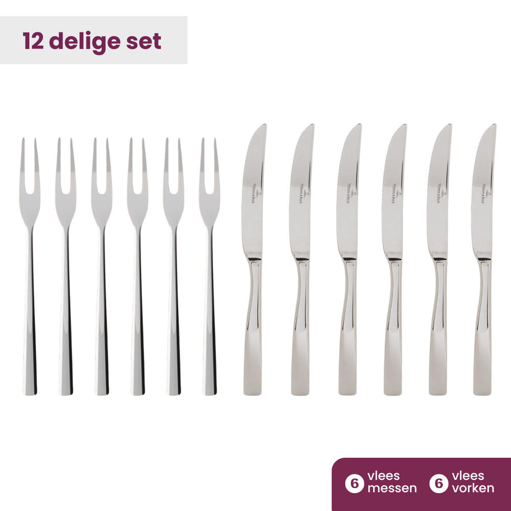 Villeroy & Boch Steakset Piemont - 12-teilig