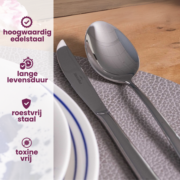 Villeroy & Boch Besteckset Piemont - 18/10 Edelstahl - 48 Teile / 12 Personen