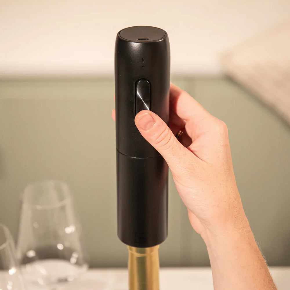 Vacu Vin Elektrischer Weinöffner + Folienschneider - Schwarz