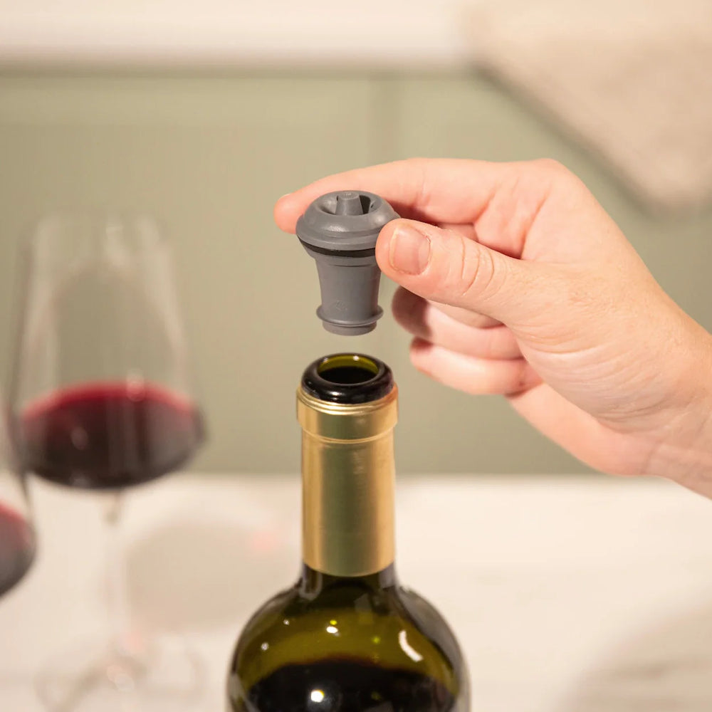 Vacu Vin Elektrische Weinspar-Vakuumpumpe + 2 Kappen
