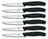 Victorinox Steakmesser Wellenschliff Swiss Classic Schwarz - 6 Stück